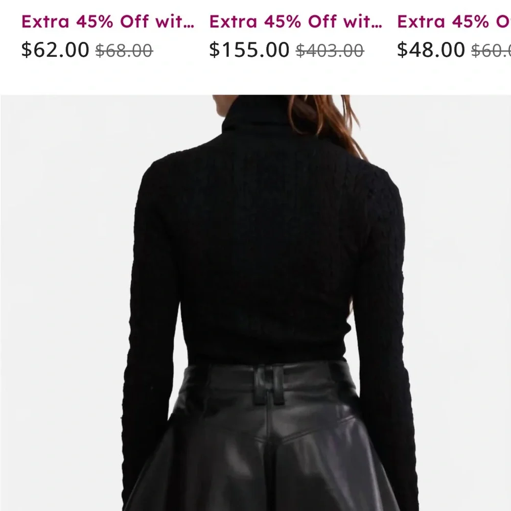 Free People Black Cowl Neck Sweater